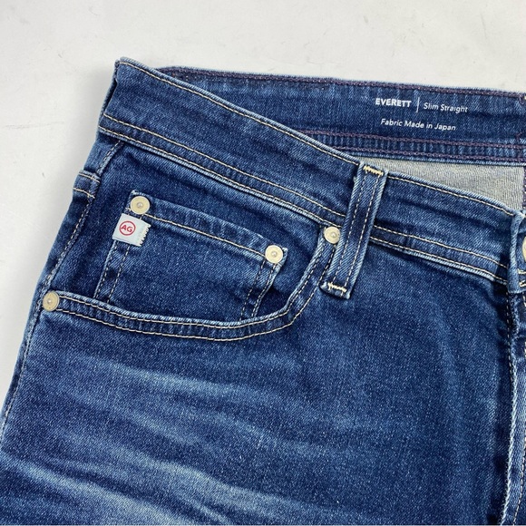 AG Denim Everett Men's Jeans Size 34 x 33 Blue Denim Slim Straight Stretch NEW - Picture 5 of 14